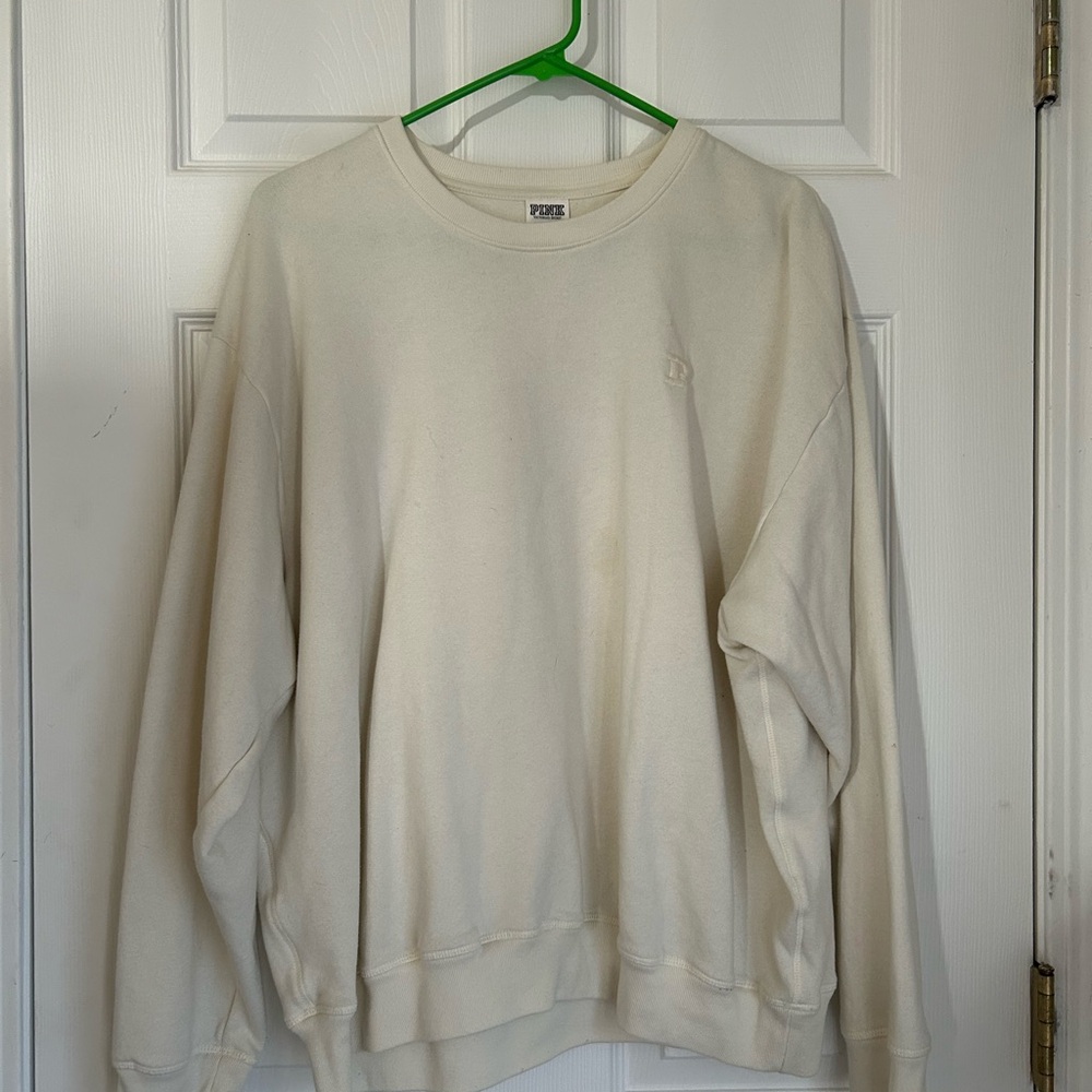 PINK Victoria's Secret Cream Crewneck Sweater